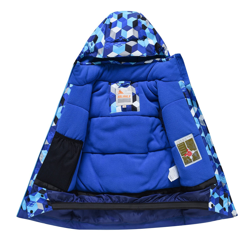 Valianly Blue Two-Piece Winter Snowsuit for Boys 9325_blue
