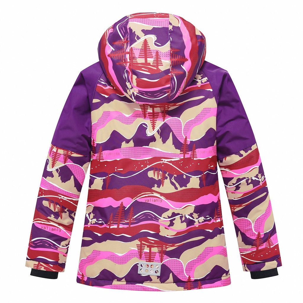 Valianly two-piece purple winter jumpsuit for girls 9330_purple