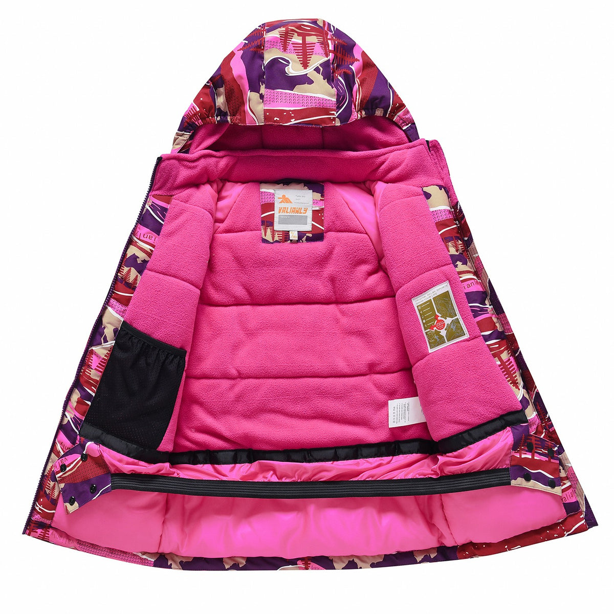 Valianly two-piece purple winter jumpsuit for girls 9330_purple