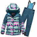 Valianly girls' 2-piece green winter jumpsuit 9330_green