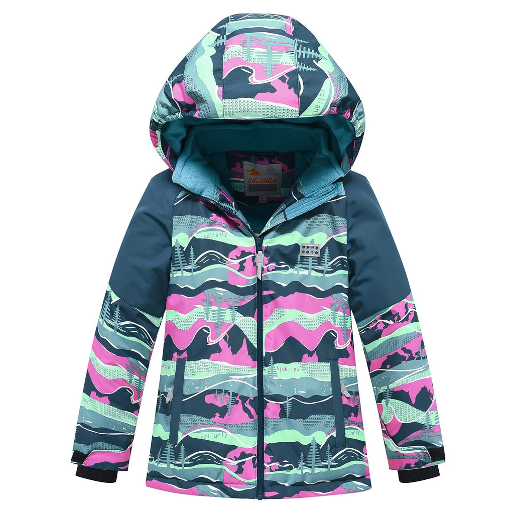 Valianly girls' 2-piece green winter jumpsuit 9330_green