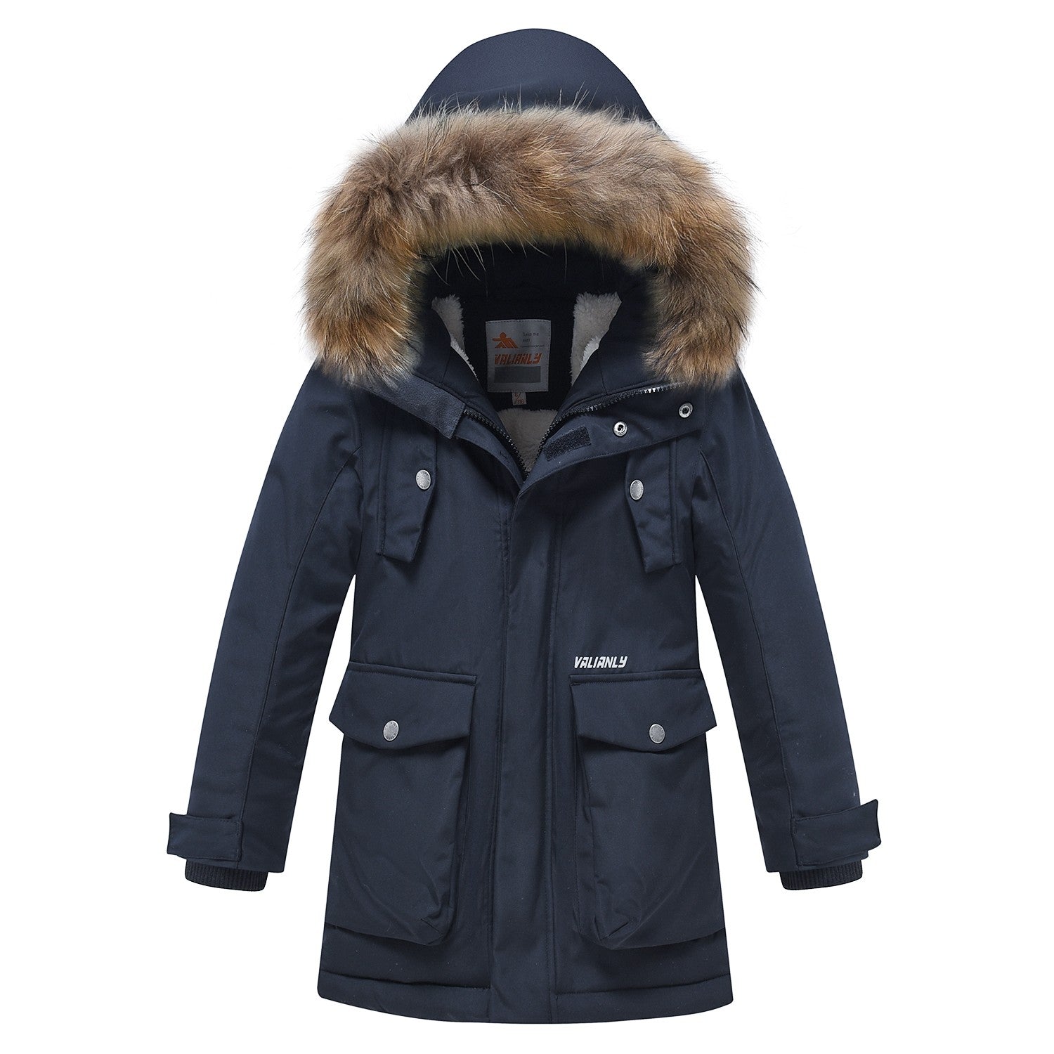 Valianly paltas berniukams tamsiai mėlyna žieminė striukė/paltas 9331_dark blue