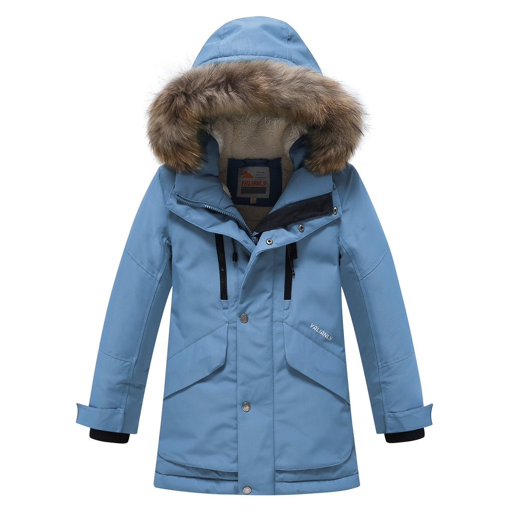 Valianly paltas berniukams šviesiai mėlyna žieminė striukė/paltas 9339_blue
