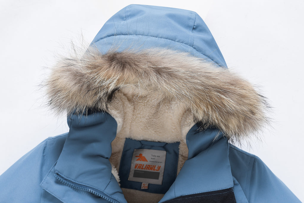Valianly paltas berniukams šviesiai mėlyna žieminė striukė/paltas 9339_blue