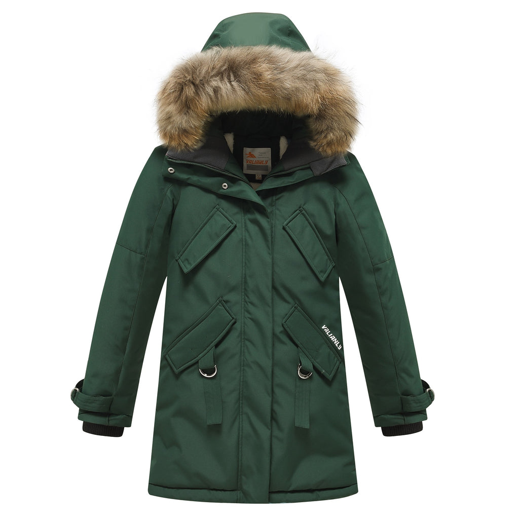 Valianly пальто для девочек зеленая зимняя куртка/пальто 9340_green