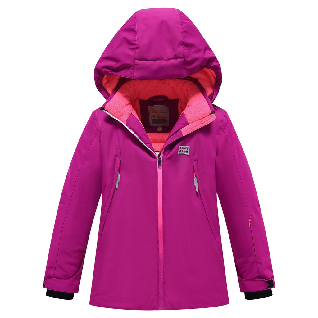 Valianly комбинезон для девочек слитный темно-розовый зимний 9320_pink