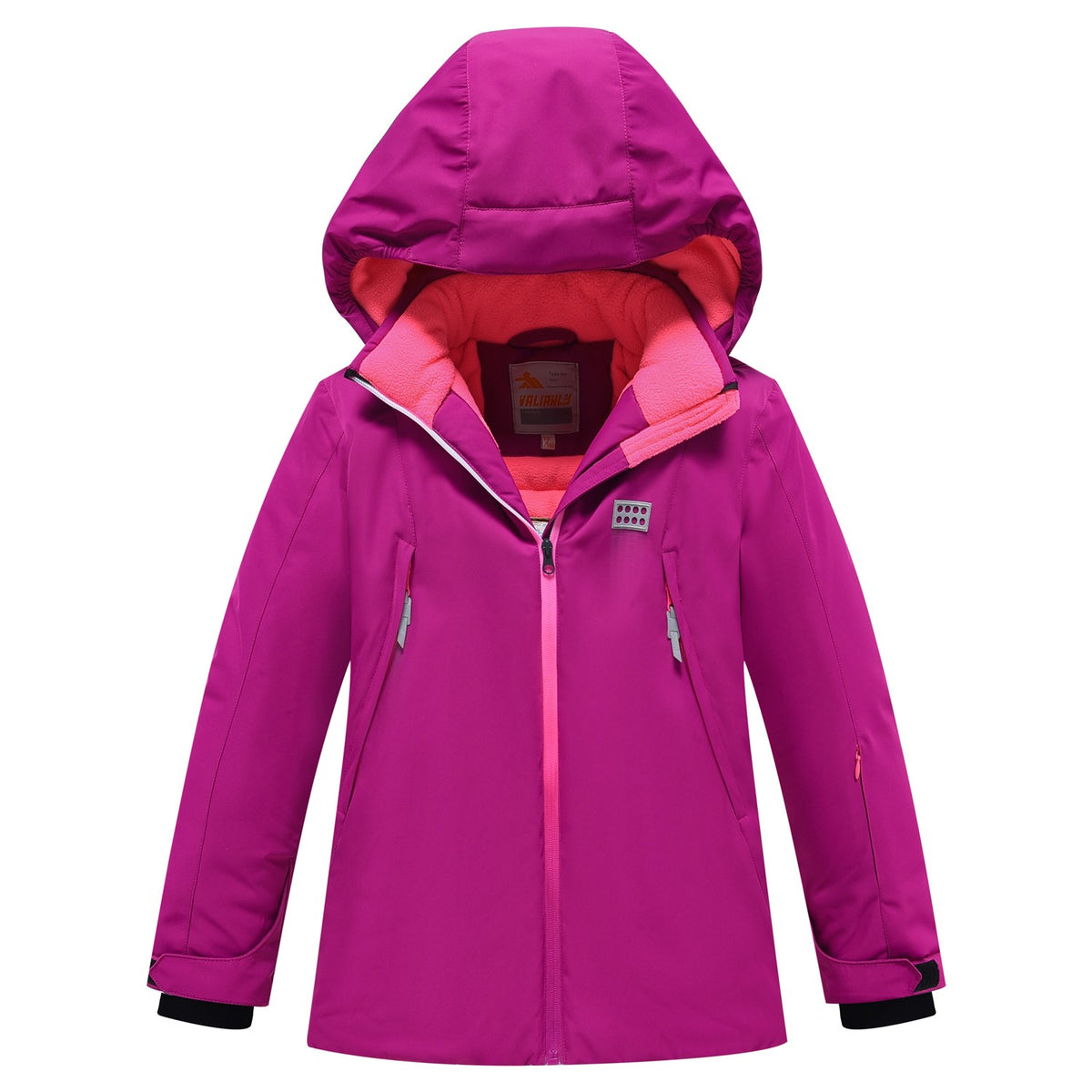 Valianly комбинезон для девочек слитный темно-розовый зимний 9320_pink
